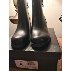 Mysoft Black Womens Boots Size 9